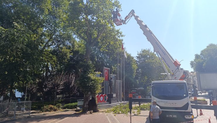 Bir öğretmenin hayatını kaybettiği Değirmendere Meydanı’nda kesim çalışmaları başladı