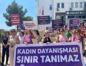 Kadınlar Körfez Adliyesi Önünde Ses Yükseltti