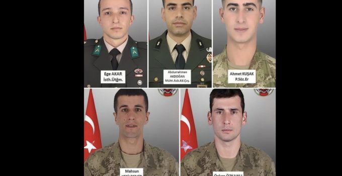 Pençe-Kilit Harekâtı Bölgesinde Acı Haber: 5 Asker Şehit Oldu