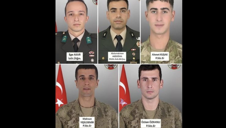 Pençe-Kilit Harekâtı Bölgesinde Acı Haber: 5 Asker Şehit Oldu