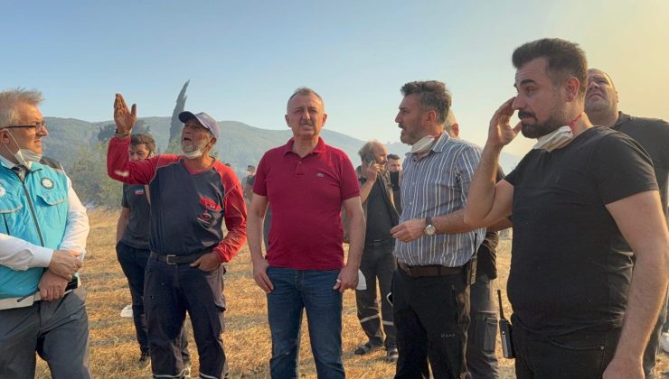 Başkan Büyükakın yangın bölgesinde