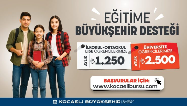 Kocaeli Büyükşehir Belediyesi’nden eğitime dev destek;