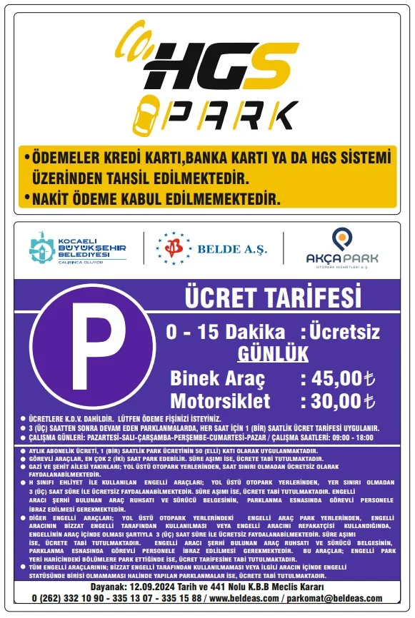 Karamürsel’de HGS Park Dönemi Başlıyor!
