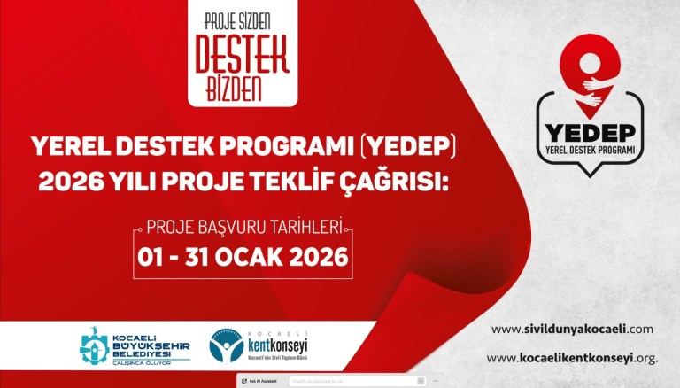 Kocaeli’de YEDEP 2026 Proje Çağrısı Başladı!