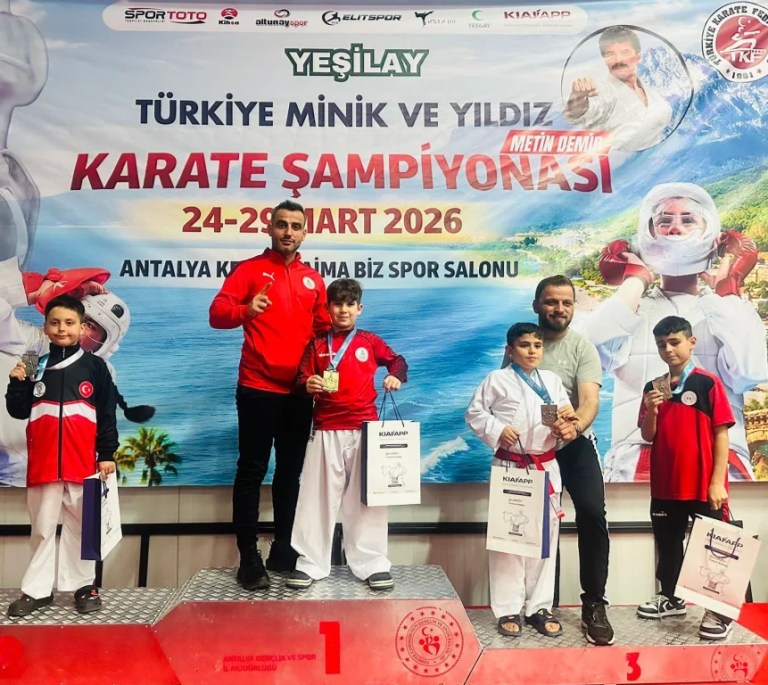 Körfez’in minik karatecileri Türkiye dereceleriyle döndü!
