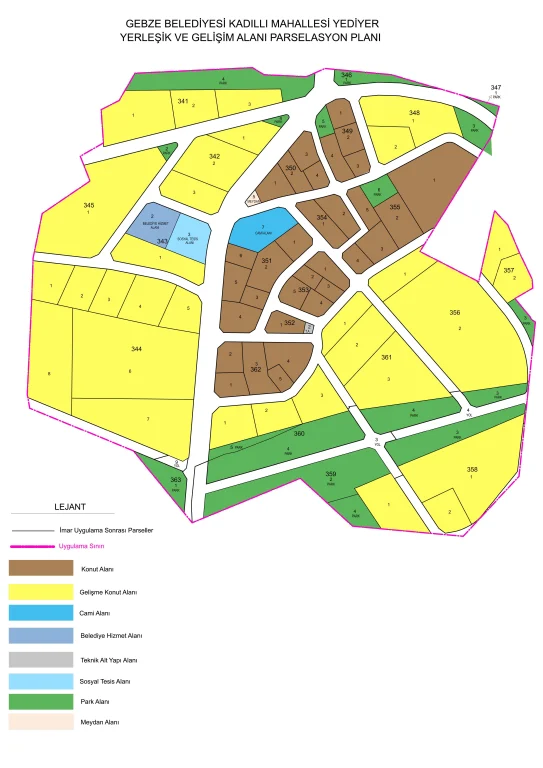 Gebze Kadıllı’da imar uygulaması tamamlandı